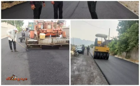 آغاز عملیات آسفالت‌ریزی روستای امین‌آباد فیروزآباد به مساحت ۴۰۰۰ متر مربع